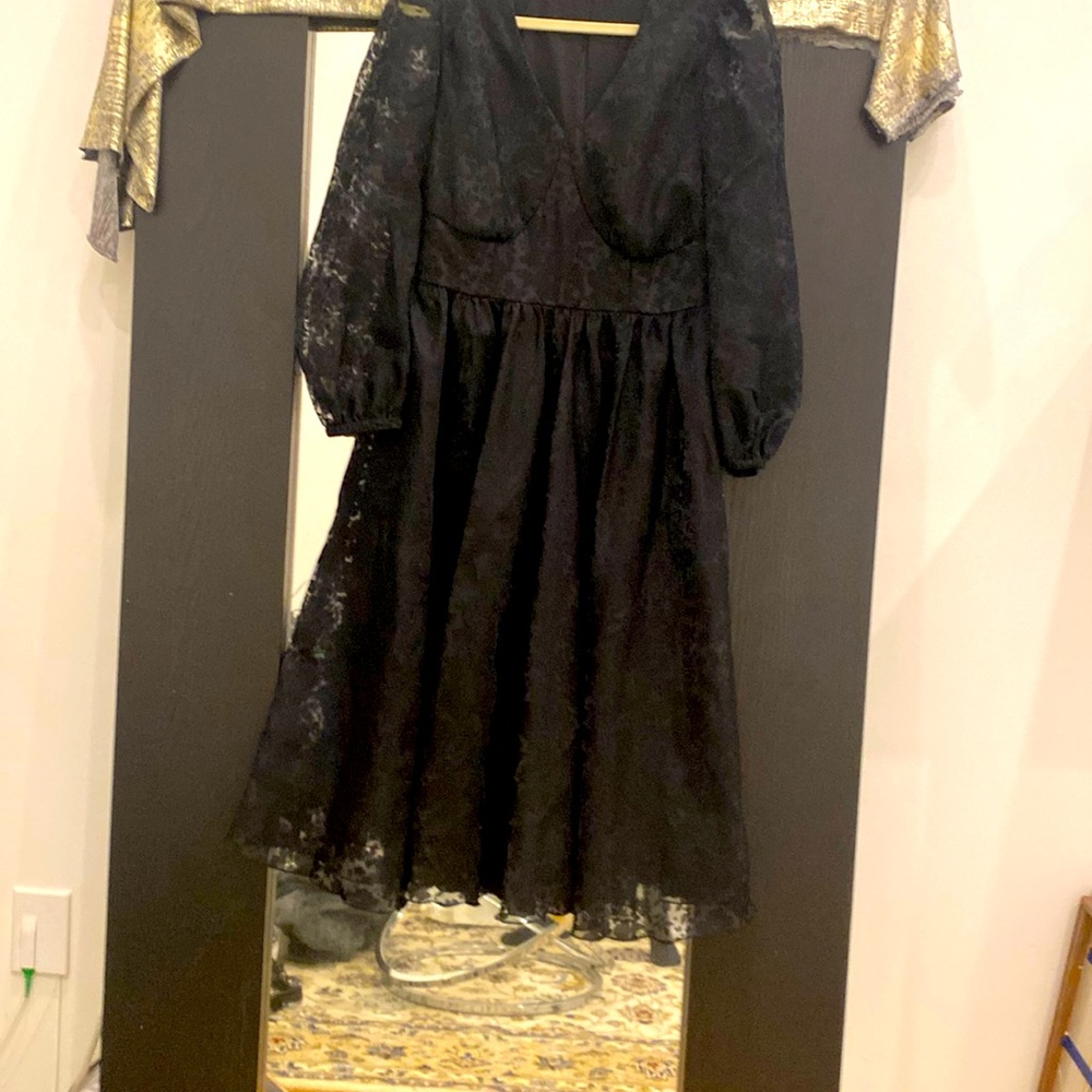Black Jacquard Dress